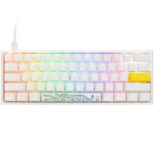 Ducky One 2 Pro Mini White Edition Gaming Keyboard, RGB LED - Cherry Brown